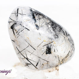 Black Tourmaline in Clear Quartz (Tourmalated Tourmalinated Rutilated Quartz) - Tumbled