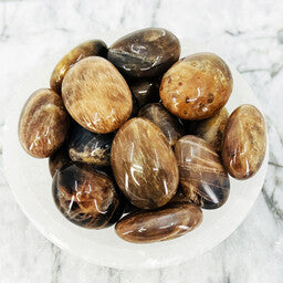 Black Sunstone (Heliolite) - Tumbled