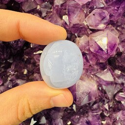 Blue Chalcedony - Large Tumbled