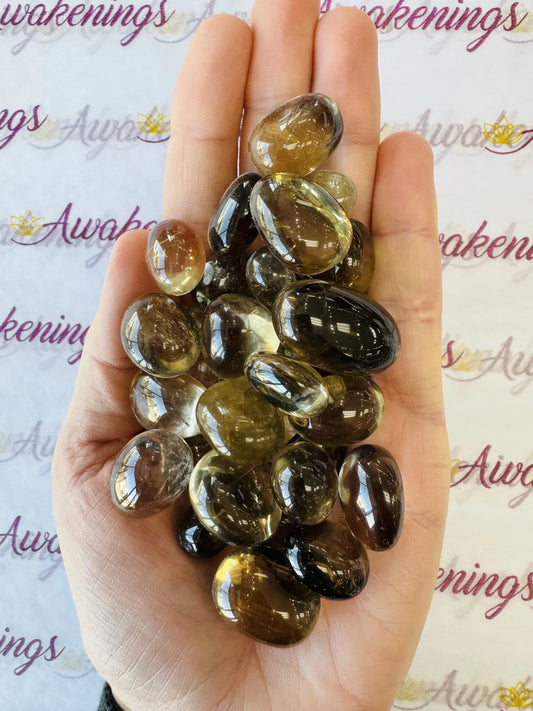 Smoky (Smokey) Citrine Quartz - Tumbled Smooth