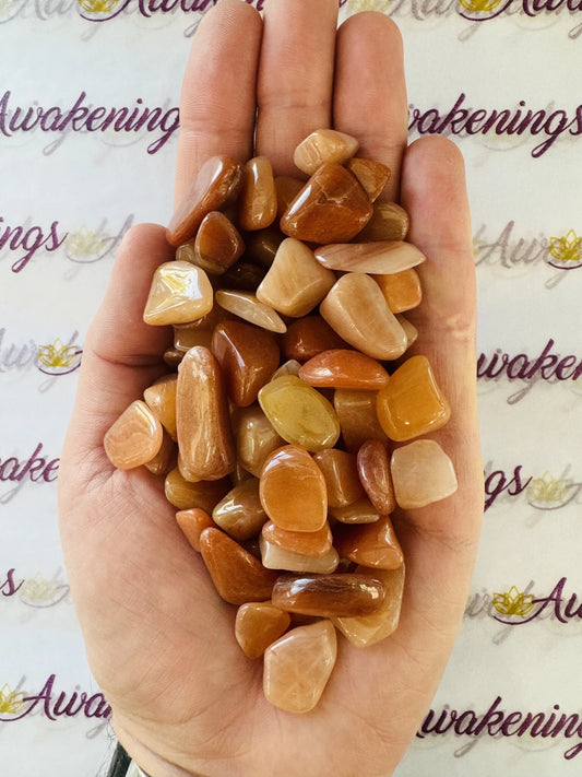 Tangerine Quartz - Tumbled Orange