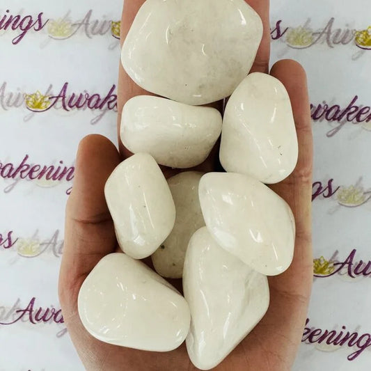 White Angelite - Tumbled Large