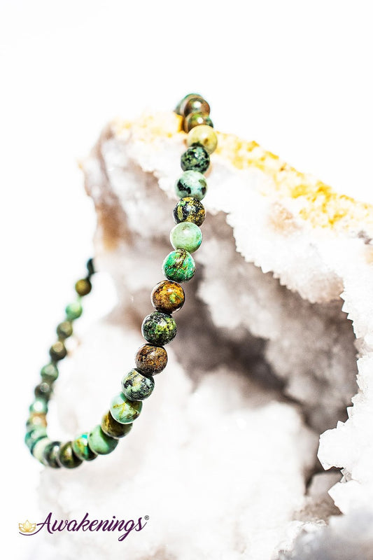 African Turquoise Bracelet-4mm