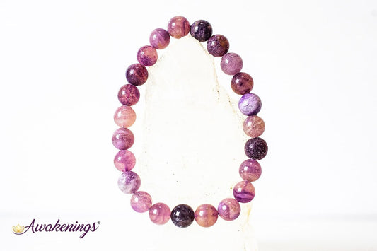 Purple Silky Fluorite Bracelet- 8mm