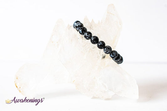 Snowflake Obsidian Bracelet-8mm