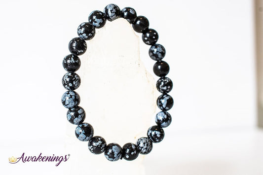Snowflake Obsidian Bracelet-8mm