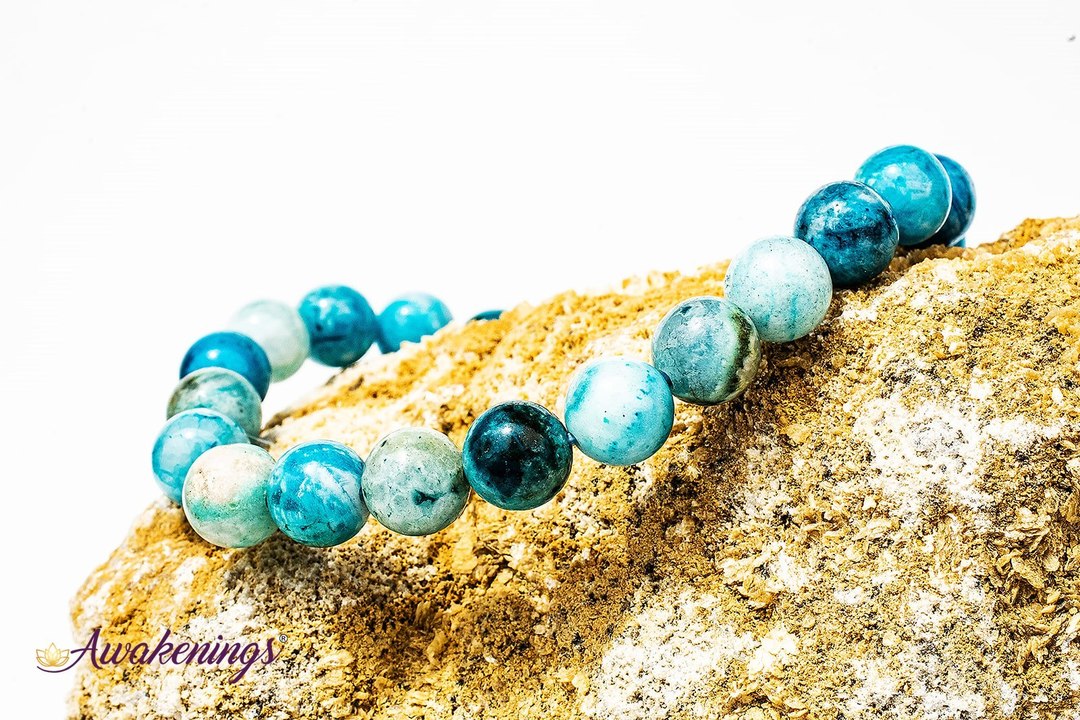 Blue Hemimorphite Bracelet- 8mm