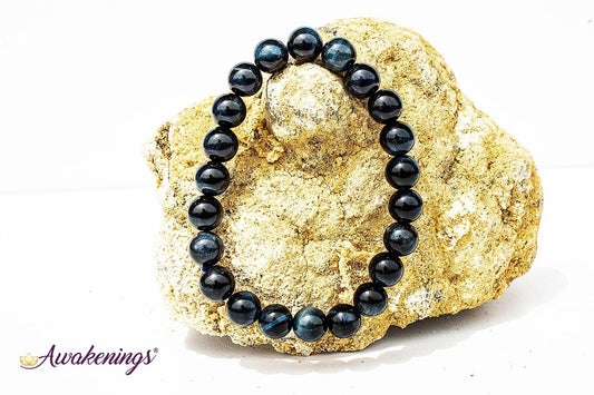 Blue Tigers Eye/Hawks Eye Bracelet - 8mm