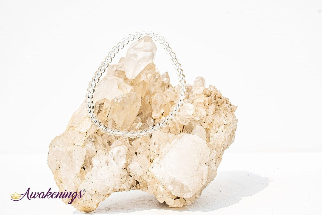Clear Quartz Crystal Bracelet-4mm
