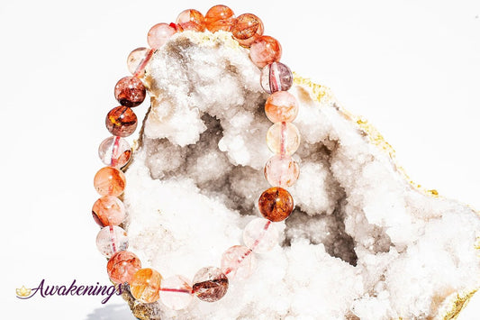 Fire Quartz Bracelet with Rainbows (High Grade)- 8mm