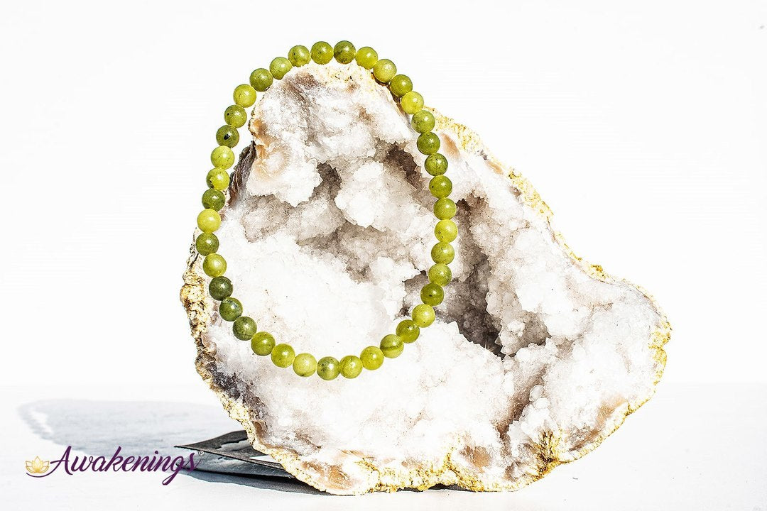 Green/Yellow Serpentine Bracelet-4mm