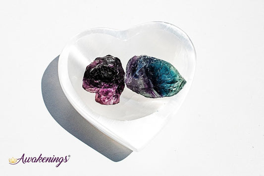 Selenite/Satin Spar Heart Charging Bowl - 4"