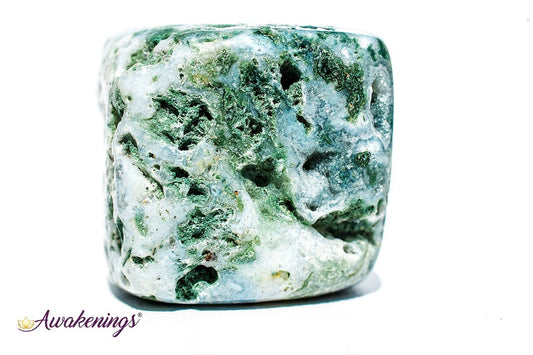 Moss Agate Cubes 1"