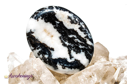 Zebra Agate Worry Stone- Large Oval