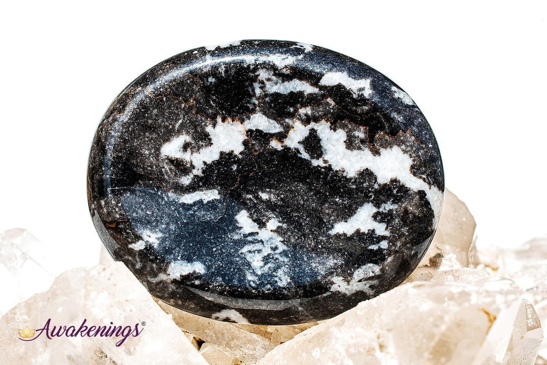 Zebra Agate Worry Stone- Large Oval