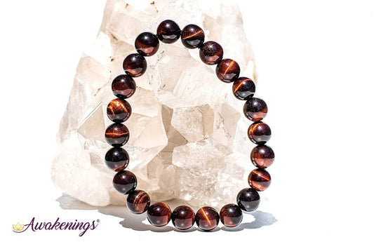 Red Tigers Eye Bracelet- 8mm