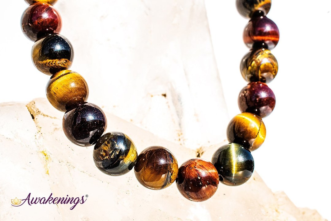 Tri-Color Tiger Eye Bracelet-8mm