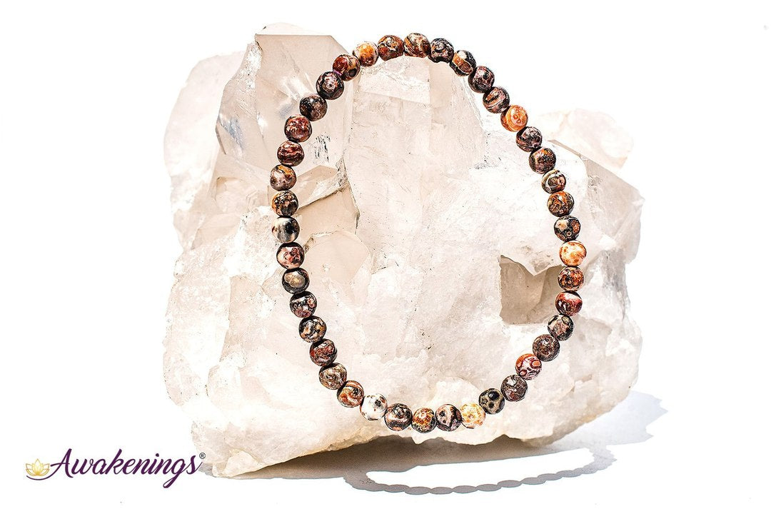 Red Leopardskin Jasper Bracelet-4mm