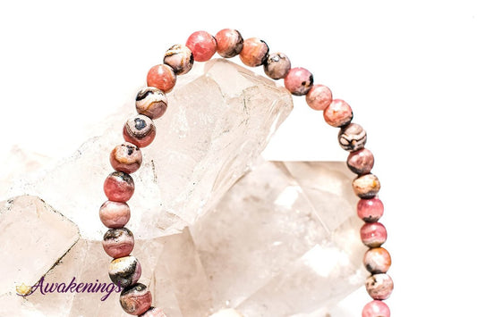 Rhodochrosite Bracelet- (4-6mm)