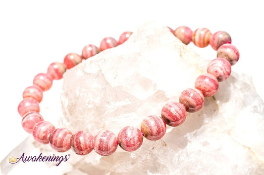 Rhodochrosite Bracelet- (6-8mm)