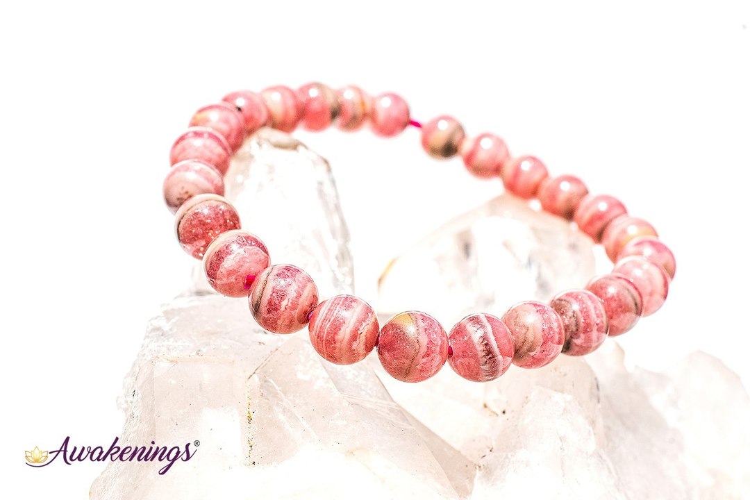 Rhodochrosite Bracelet- (6-8mm)
