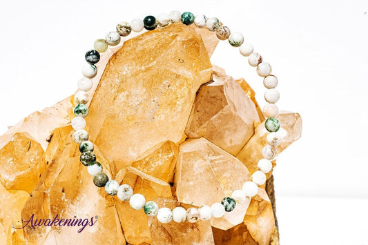 Tree Agate Bracelet - 4mm