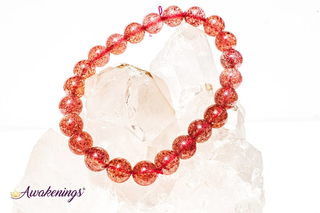 Strawberry Quartz (AAA Grade) Bracelet-8mm