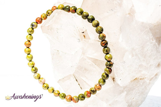 Unakite Jasper Bracelet-4mm