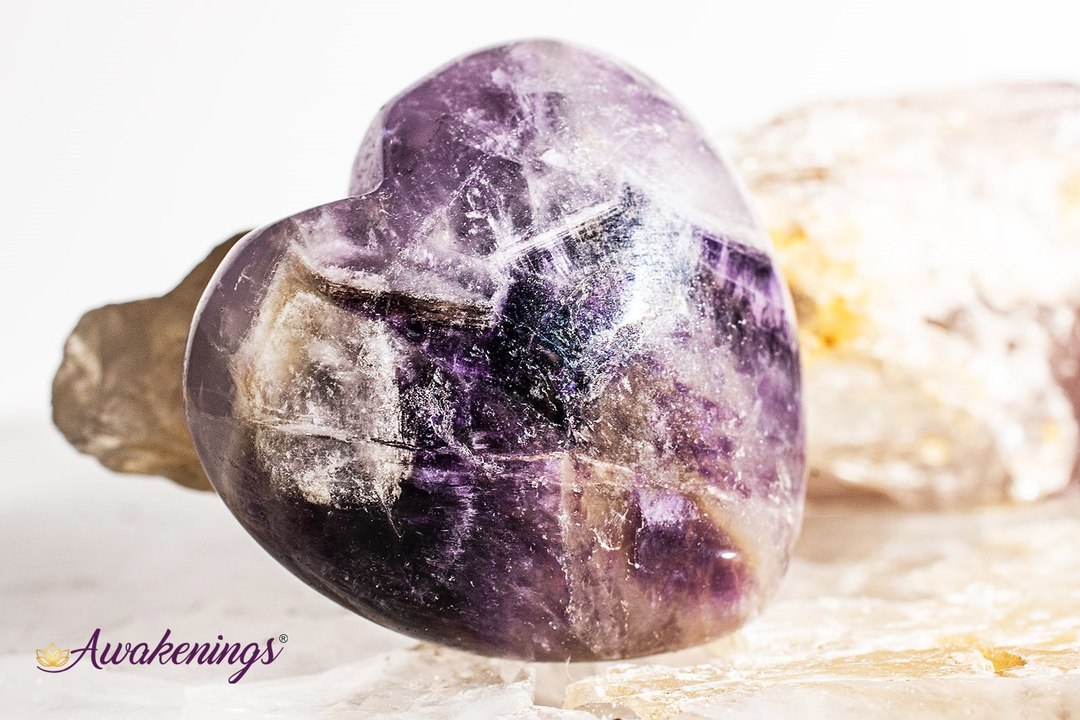 Amethyst Puffy Heart-Medium