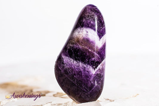 Fancy Chevron Amethyst - Tumbled