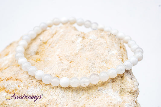 White Opal Bracelet - 4mm