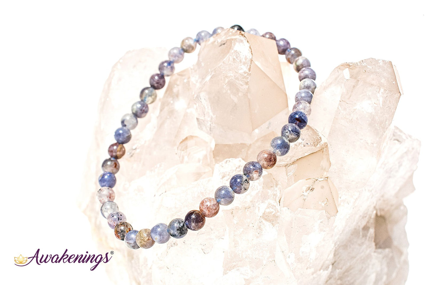 Iolite/Water Sapphire Bracelet-4mm