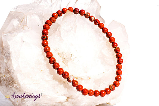 Brecciated Red Jasper Bracelet-4mm