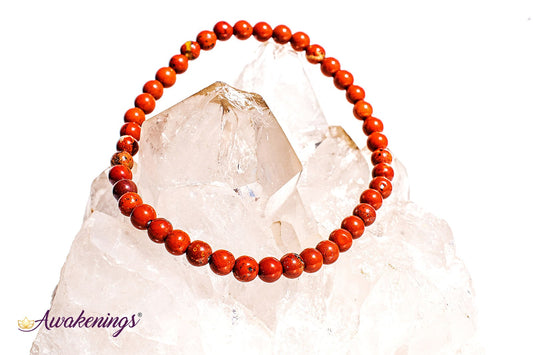 Brecciated Red Jasper Bracelet-4mm
