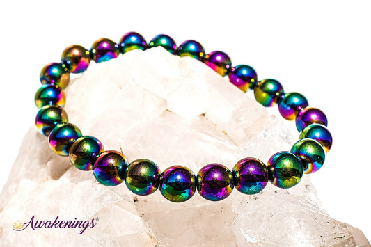 Rainbow Hematite Bracelet- 8mm