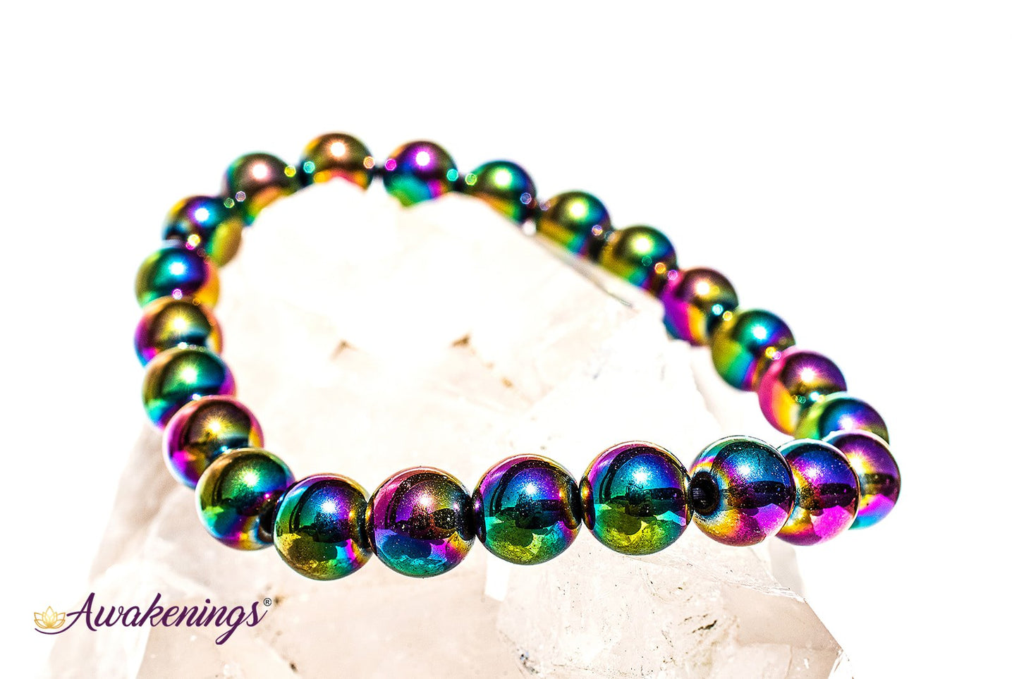Rainbow Hematite Bracelet- 8mm