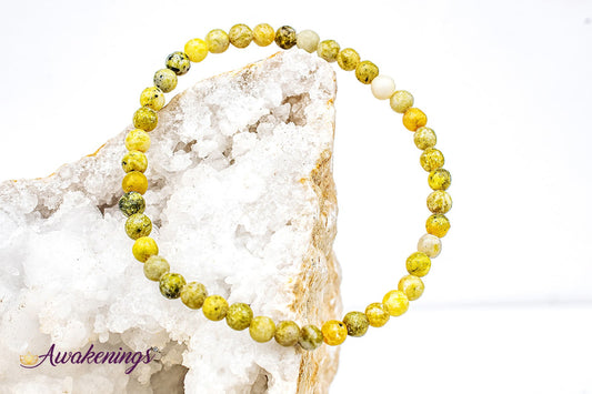 Yellow Turquoise Bracelet-4mm