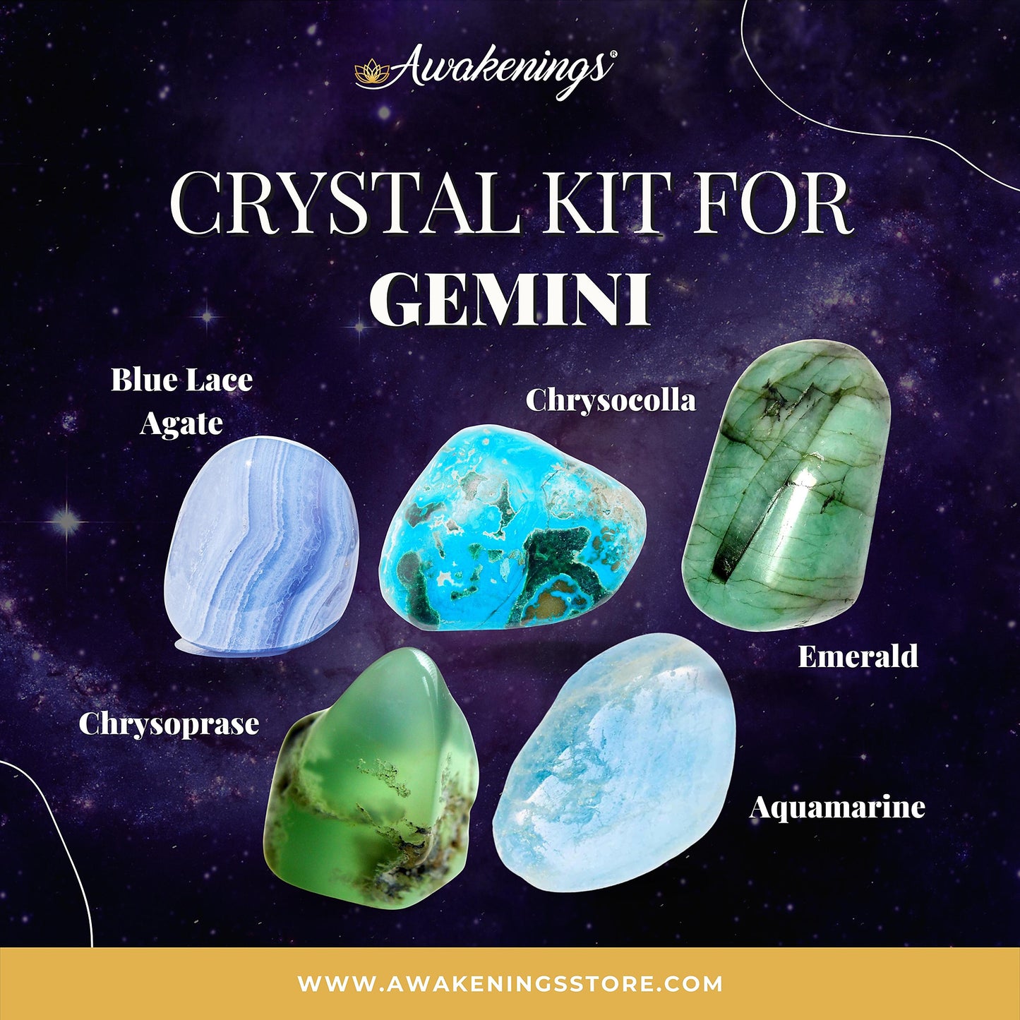 Gemini Zodiac Crystal Kit