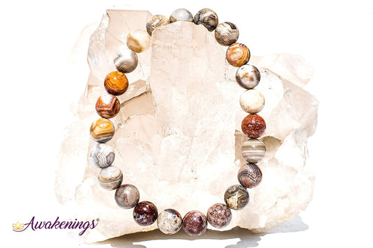 Laguna Lace Agate Bracelet-8mm