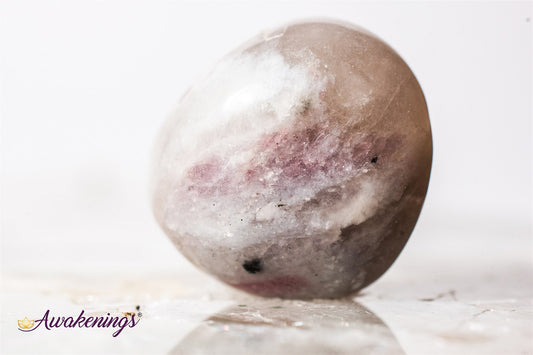 Pink/Ruby Tourmaline in Lepidolite - Tumbled