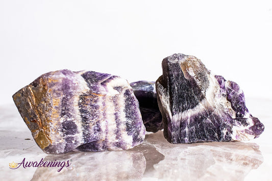 Chevron/Dream Amethyst - Rough Raw Natural