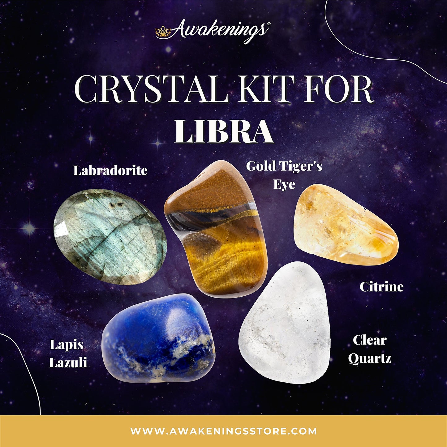 Libra Zodiac Crystal Kit