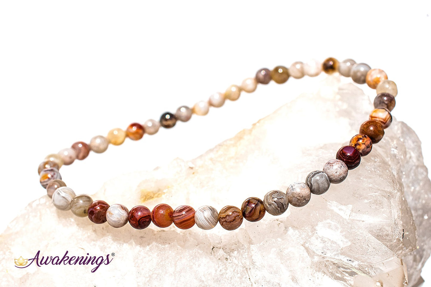 Laguna Lace Agate Bracelet - 4mm