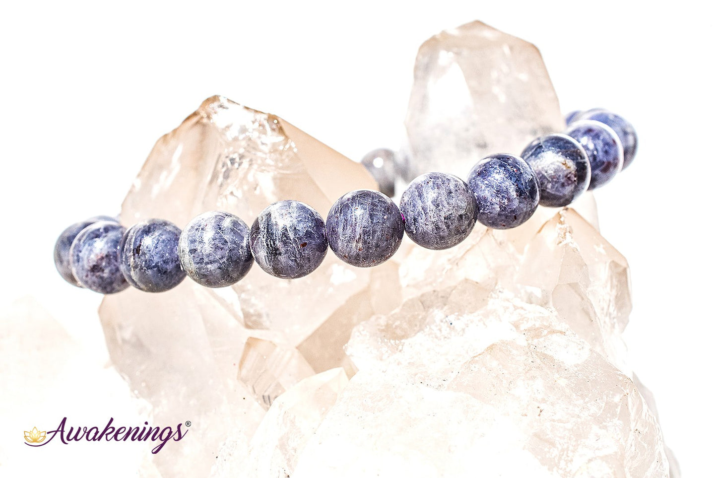 Iolite/Water Sapphire Bracelet-7-8mm