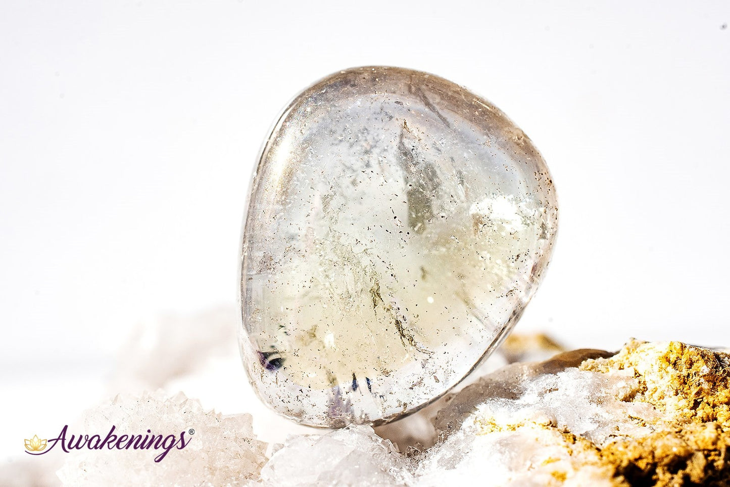 Angel (White) Aura Clear Quartz - Tumbled