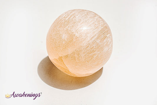 Orange Selenite Sphere/Orb- 40mm
