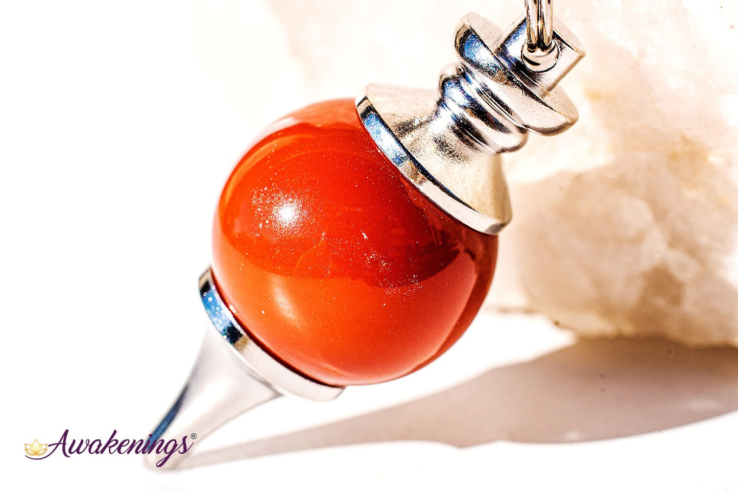 Carnelian Round Ball Sephoroton Pendulum