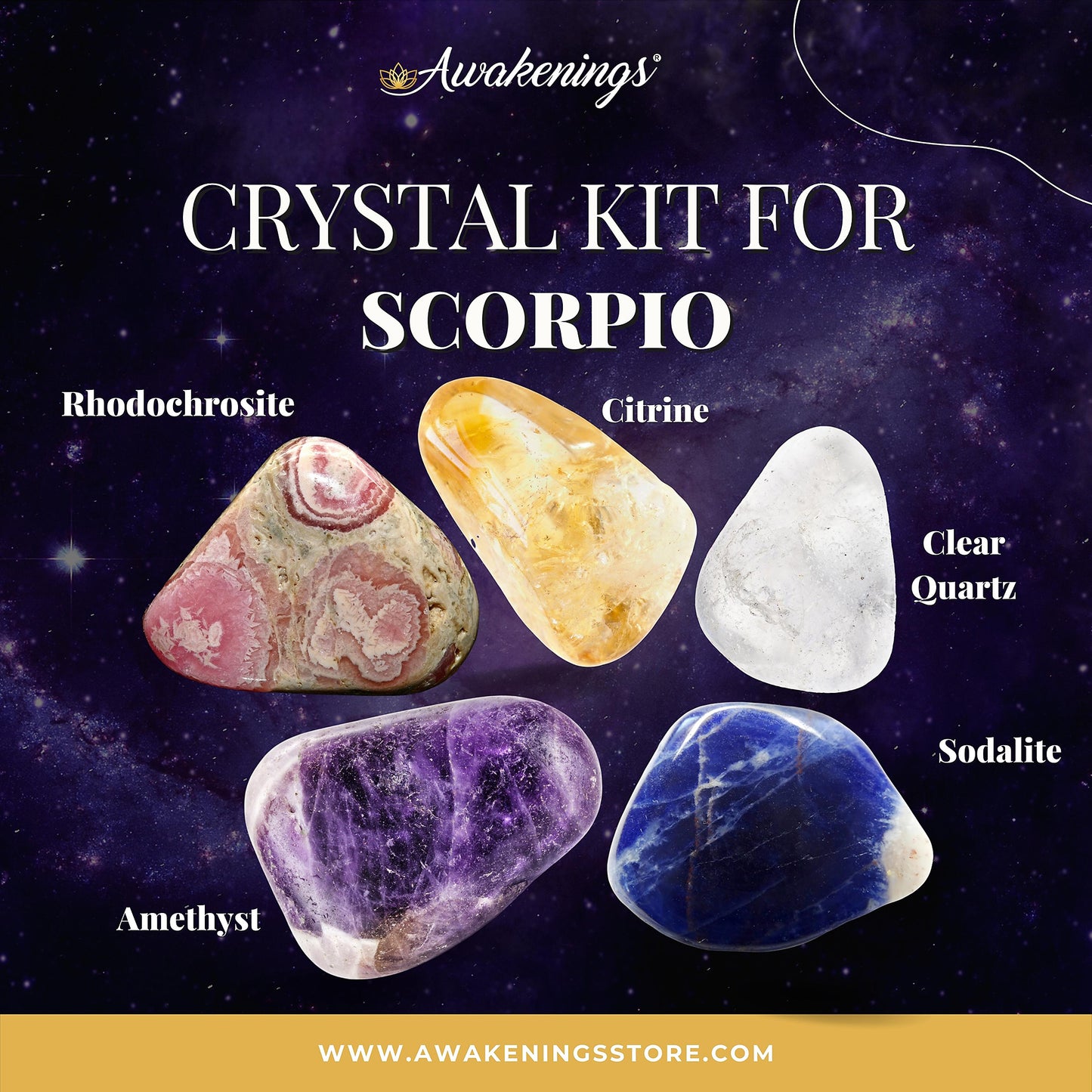 Scorpio Zodiac Crystal Kit