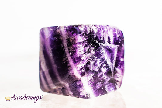 Chevron Amethyst Cube 1"