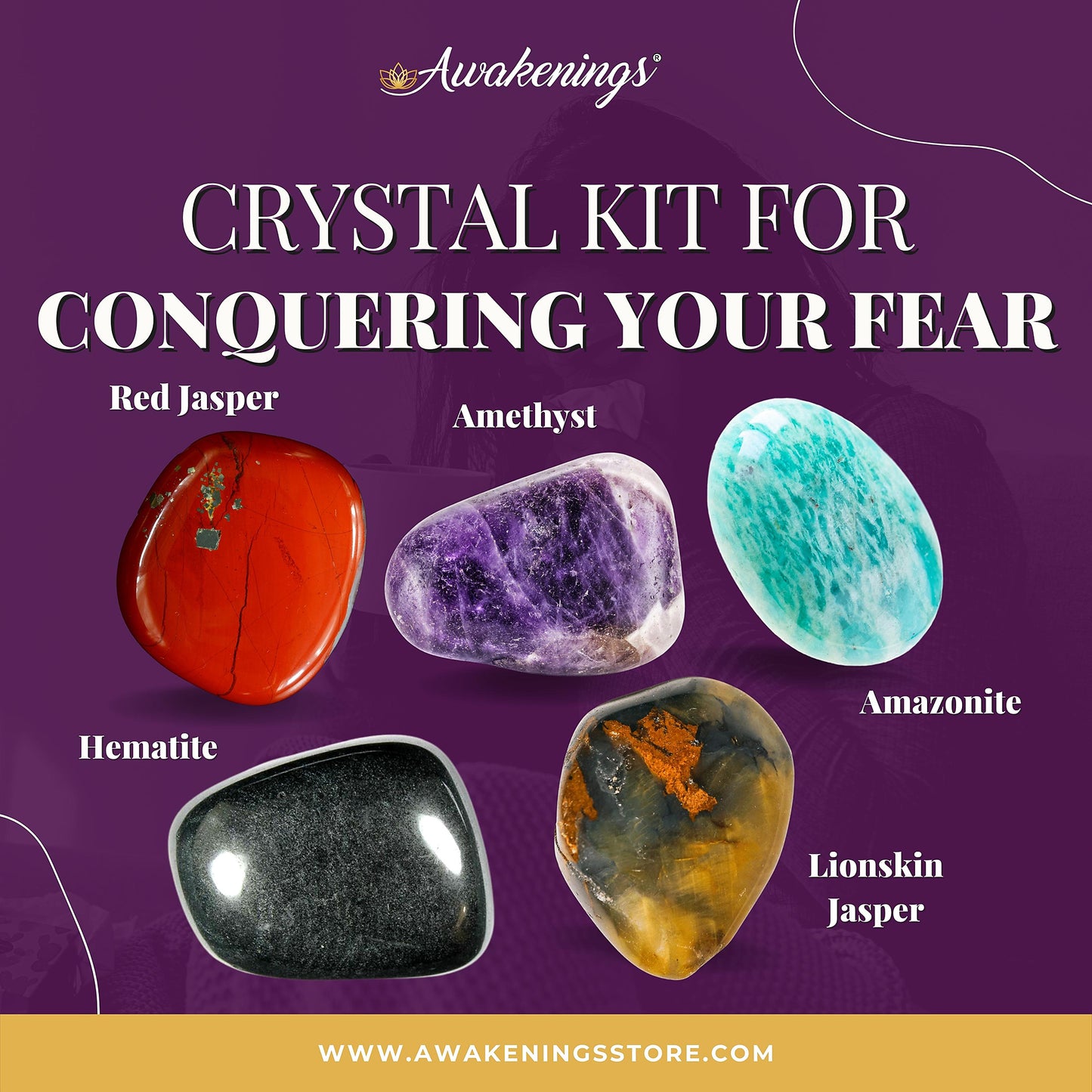 Conquer Your Fear Crystal Kit